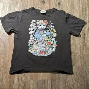 GUCCI X Higuchi Yuko Cotton T-Shirt XS 2 Pink Red GG Logo